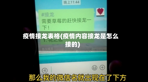疫情接龙表格(疫情内容接龙是怎么接的)