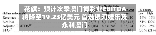 花旗:预计次季澳门博彩业EBITDA将降至19.23亿美元 首选银河娱乐及永利澳门-第1张图片